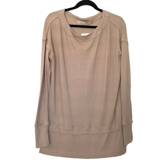 Free People Tan Sand North Shore Thermal Top - Picture 3 of 8
